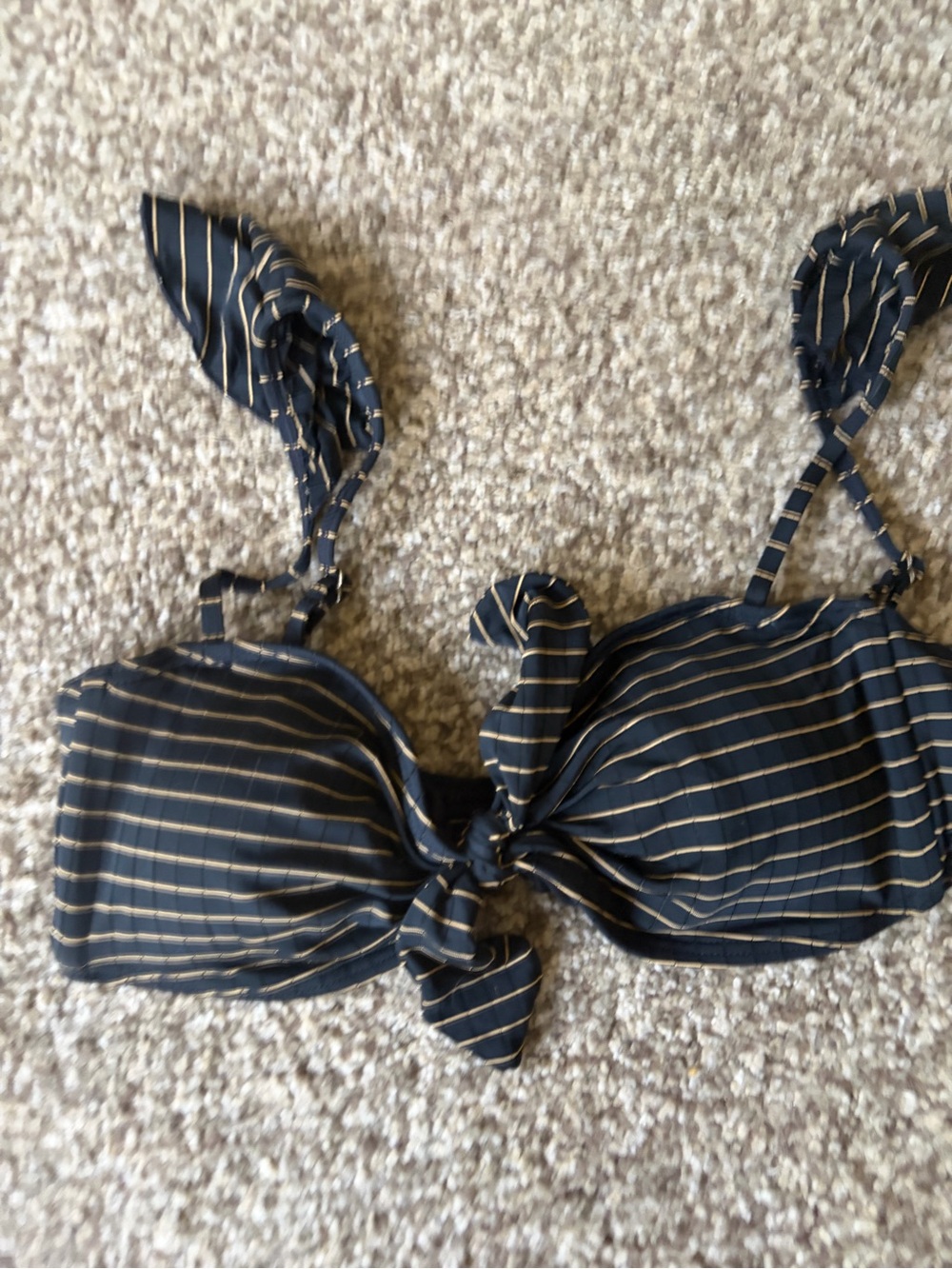 Billabong Striped Bikini Top
